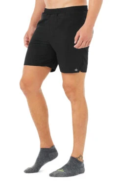 Men's Performance Tab Sock - Dark Grey Heather/Highlighter -ALO Clothing Shop A0068M 03832 b1 s1 a2 1 M72