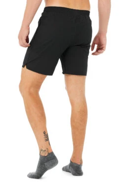 Men's Performance Tab Sock - Dark Grey Heather/Highlighter -ALO Clothing Shop A0068M 03832 b1 s1 a3 1 M72