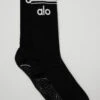 Women's Throwback Barre Sock - Black/White