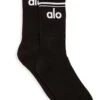 Unisex Throwback Sock - Black/White