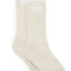 Unisex Throwback Sock - Bone/White