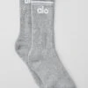 Unisex Throwback Sock - Athletic Heather Grey/White