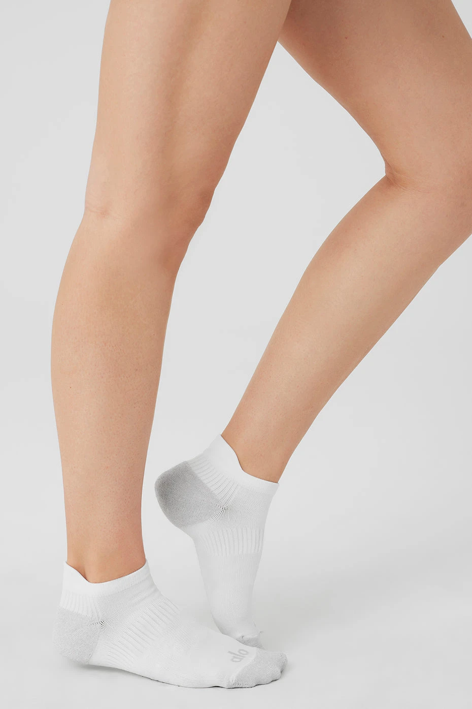Women's Performance Tab Sock - White/Dove Grey 3 Women's Performance Tab Sock - White/Dove Grey - Image 3