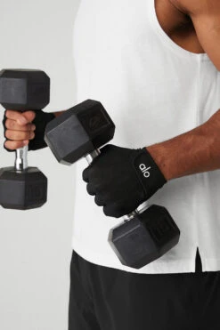 Power Moves Workout Gloves - Black 5 Power Moves Workout Gloves - Black -ALO Clothing Shop A0363U 01 b1 a2