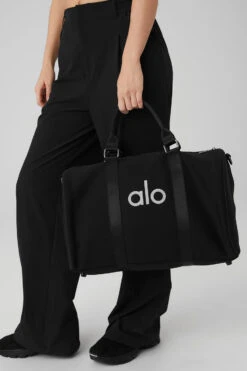 Traverse Duffle - Black/Silver -ALO Clothing Shop A0366U 01115 b1 s1 a1 1 m89
