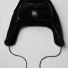 Faux Fur Polar Hat - Black