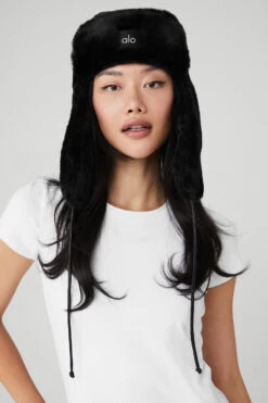 Faux Fur Polar Hat - Black -ALO Clothing Shop A0416U 01 b1 s1 a1 1 m54