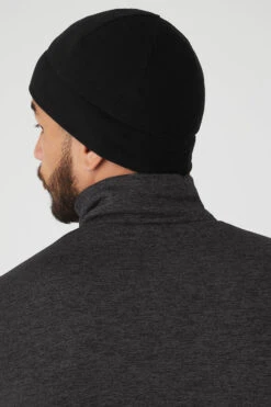 Performance Fleece Beanie - Black -ALO Clothing Shop A0424U 01 b1 s1 a6 1 m130