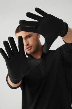 Midweight Performance Glove - Black -ALO Clothing Shop A0426U 01 b1 s3 a5 1 m108