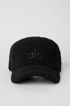 Micro Sherpa Off-Duty Cap - Black -ALO Clothing Shop A0427U 01 b1 a3