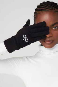 Performance Fleece Gloves - Black 6 Performance Fleece Gloves - Black -ALO Clothing Shop A0434U 01 b1 s1 a2 1 m100