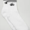 Unisex Half-Crew Throwback Sock - White/Black