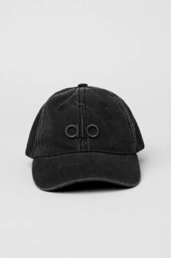 Washed Off-Duty Cap - Vintage Black -ALO Clothing Shop A0497U 02119 b1 a1