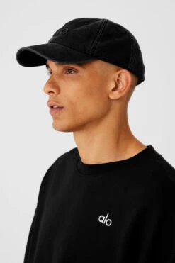 Washed Off-Duty Cap - Vintage Black -ALO Clothing Shop A0497U 02119 b1 a4 m100