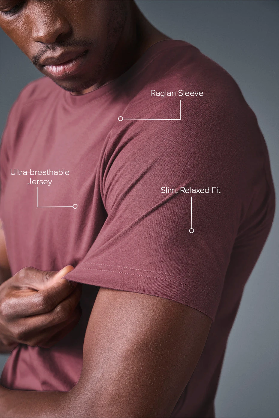 Triumph Raglan Tee - Burgundy Truffle 2 Triumph Raglan Tee - Burgundy Truffle - Image 2