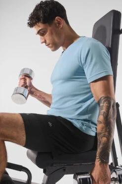 Conquer Reform Crewneck Short Sleeve - Celestial Blue -ALO Clothing Shop M1205R 05816 b1 s1 a4 1 m214