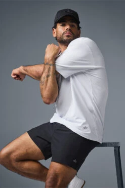 Double Take Short Sleeve - White -ALO Clothing Shop M1224R 00 b1 s3 a4 1 m195