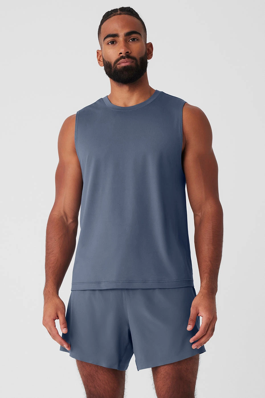 Conquer Muscle Tank - Bluestone 1 Conquer Muscle Tank - Bluestone