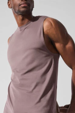 Conquer Muscle Tank - Mushroom -ALO Clothing Shop M2066R 05498 b1 s1 a4 1 m221