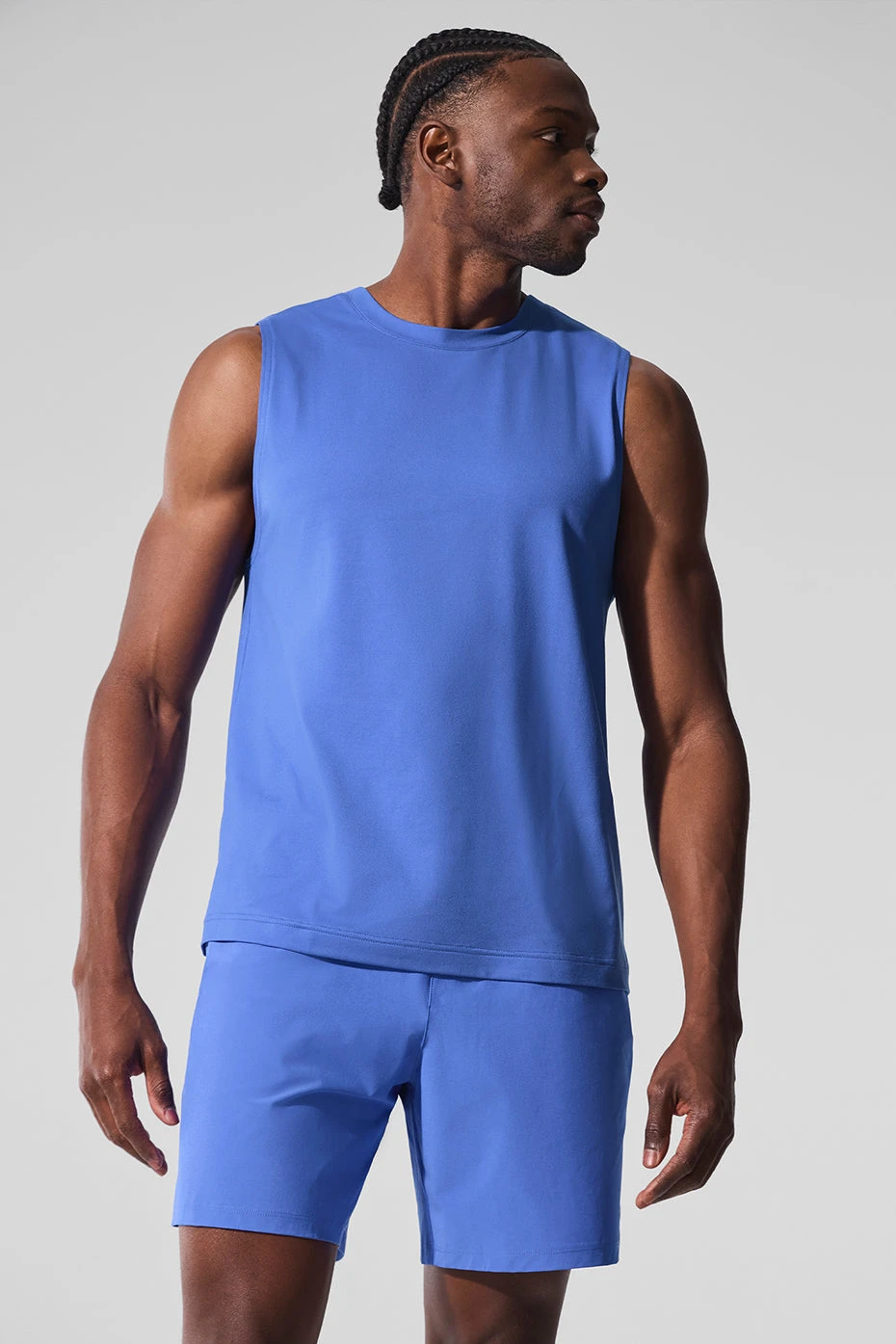 Conquer Muscle Tank - Marathon Blue 1 Conquer Muscle Tank - Marathon Blue