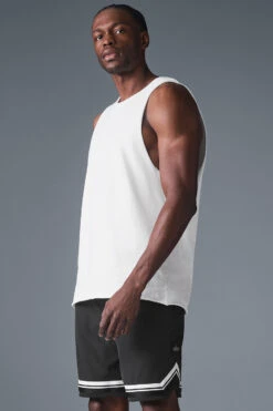 Society Raw Edge Tank - White 7 Society Raw Edge Tank - White -ALO Clothing Shop M2069R 00 b1 s1 a3 1 m221