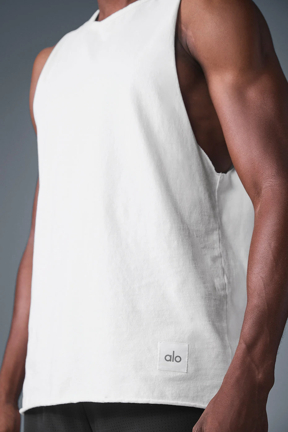 Society Raw Edge Tank - White 4 Society Raw Edge Tank - White - Image 4