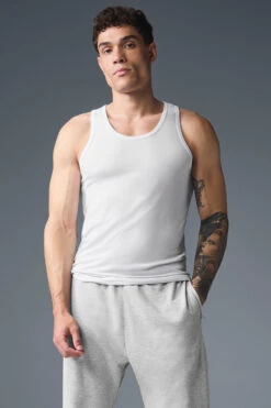 Everyday Modal Rib Tank - White 13 Everyday Modal Rib Tank - White -ALO Clothing Shop M2071R 00 b1 s1 a1 1 m214
