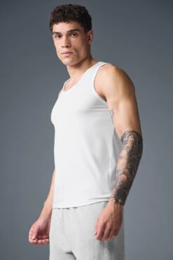 Everyday Modal Rib Tank - White 15 Everyday Modal Rib Tank - White -ALO Clothing Shop M2071R 00 b1 s1 a3 1 m214