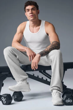 Everyday Modal Rib Tank - White 17 Everyday Modal Rib Tank - White -ALO Clothing Shop M2071R 00 b1 s1 a5 1 m214