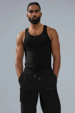 Everyday Modal Rib Tank - Black 6 Everyday Modal Rib Tank - Black -ALO Clothing Shop M2071R 01 b1 s1 a1 1 m93
