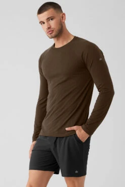 Triumph Long Sleeve Tee - Espresso -ALO Clothing Shop M3079R 04064 b1 s1 a3 1 m108