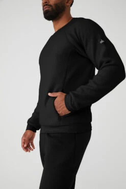 Triumph Crew Neck Sweatshirt - Black -ALO Clothing Shop M3108R 01 b1 s3 a4 m93