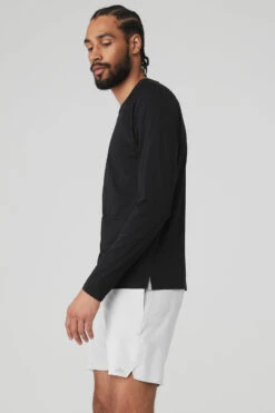 Idol Long Sleeve Performance Tee - Black -ALO Clothing Shop M3123R 01 b1 s3 a2 1 m92