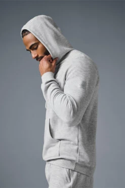 Micro Waffle Fast Break Hoodie - Athletic Heather Grey 9 Micro Waffle Fast Break Hoodie - Athletic Heather Grey -ALO Clothing Shop M3164R 02910 b1 s3 a4 1 m93