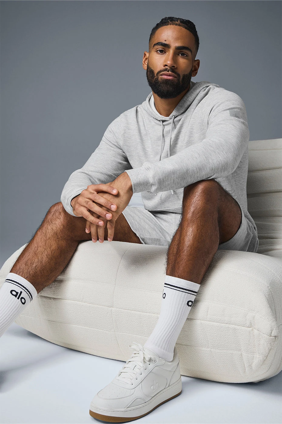 Micro Waffle Fast Break Hoodie - Athletic Heather Grey 5 Micro Waffle Fast Break Hoodie - Athletic Heather Grey - Image 5