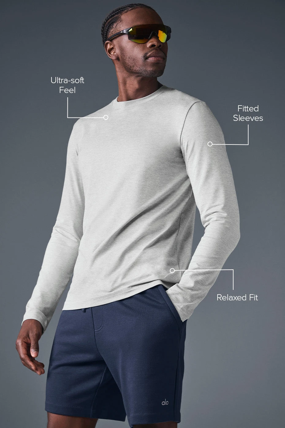 Conquer Reform Crewneck Long Sleeve - Athletic Heather Grey 2 Conquer Reform Crewneck Long Sleeve - Athletic Heather Grey - Image 2