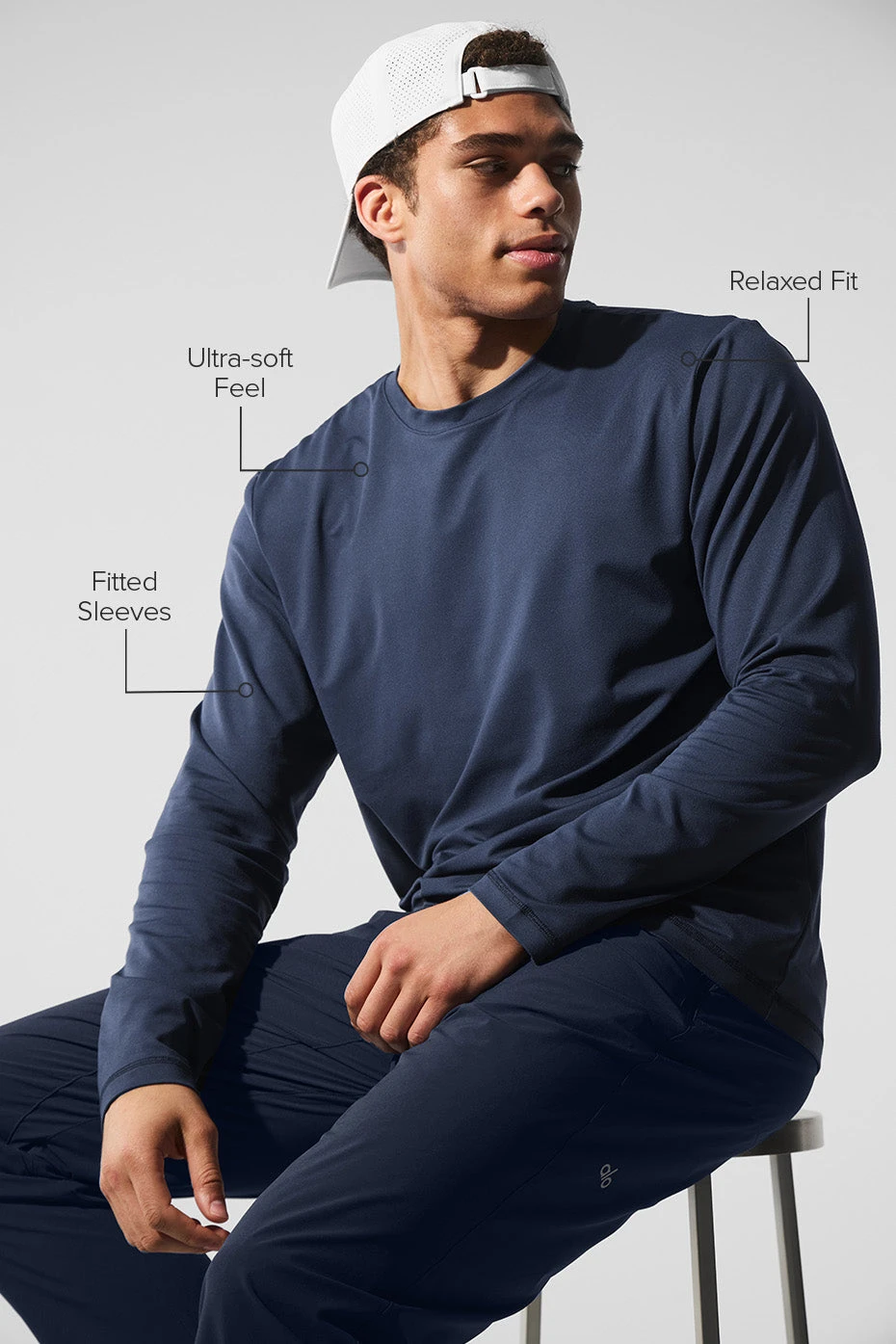 Conquer Reform Crewneck Long Sleeve - Navy 2 Conquer Reform Crewneck Long Sleeve - Navy - Image 2