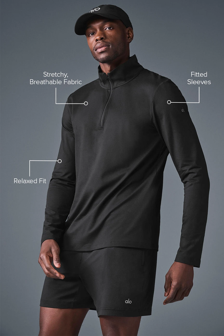 Conquer 1/4 Zip Reform Long Sleeve - Black 2 Conquer 1/4 Zip Reform Long Sleeve - Black - Image 2