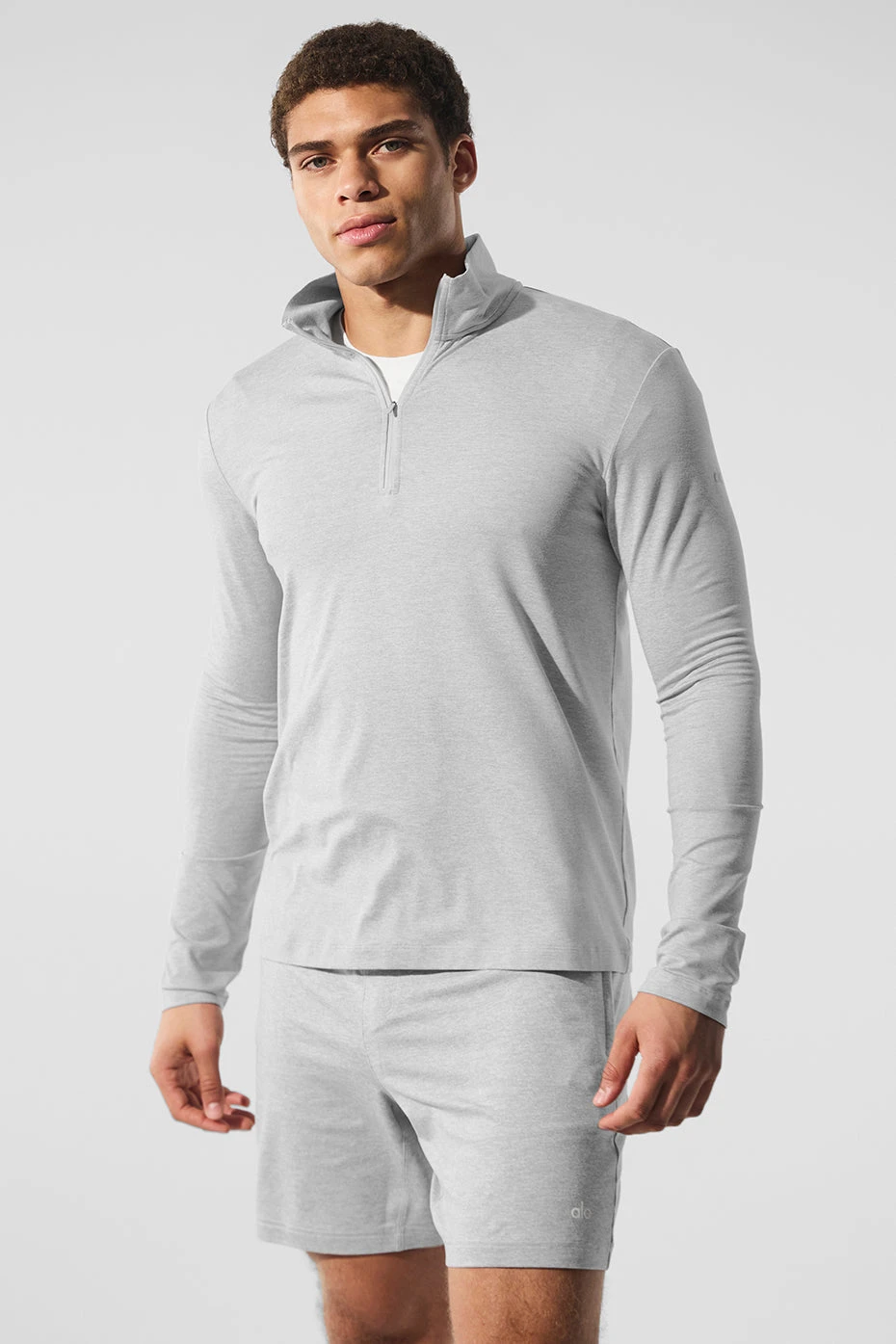 Conquer 1/4 Zip Reform Long Sleeve - Athletic Heather Grey 1 Conquer 1/4 Zip Reform Long Sleeve - Athletic Heather Grey