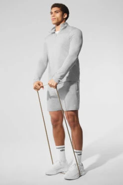 Conquer 1/4 Zip Reform Long Sleeve - Athletic Heather Grey 7 Conquer 1/4 Zip Reform Long Sleeve - Athletic Heather Grey -ALO Clothing Shop M3193R 02910 b1 s1 a4 1 m198