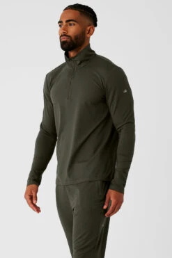 Conquer 1/4 Zip Reform Long Sleeve - Stealth Green -ALO Clothing Shop M3193R 04672 b1 s3 a2 1 m93