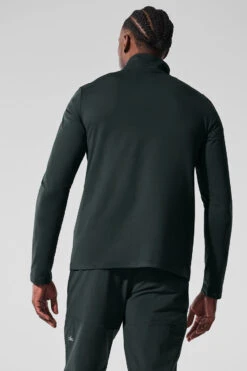 Conquer 1/4 Zip Reform Long Sleeve - Charcoal Green -ALO Clothing Shop M3193R 06021 b1 s1 a2 1 m221