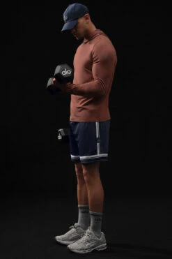 Conquer Reform Long Sleeve With Hood - Chestnut -ALO Clothing Shop M3199R 03500 b1 s1 a3 1 m180