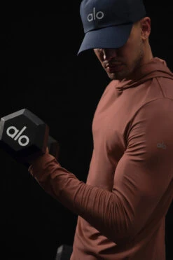 Conquer Reform Long Sleeve With Hood - Chestnut -ALO Clothing Shop M3199R 03500 b1 s1 a4 1 m180