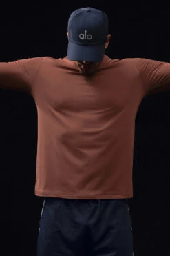 Conquer Reform Long Sleeve With Hood - Chestnut -ALO Clothing Shop M3199R 03500 b1 s1 a5 1 m180