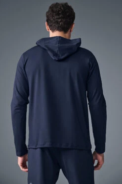 Conquer Reform Long Sleeve With Hood - Navy -ALO Clothing Shop M3199R 03842 b1 s1 a2 1 m214