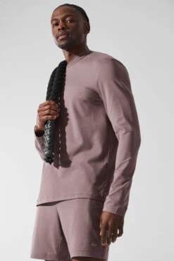 Conquer Reform Long Sleeve With Hood - Mushroom -ALO Clothing Shop M3199R 05498 b1 s1 a3 1 m221