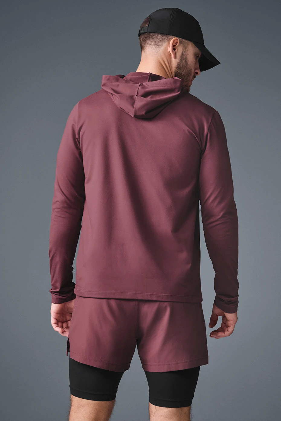 Conquer Reform Long Sleeve With Hood - Burgundy Truffle 2 Conquer Reform Long Sleeve With Hood - Burgundy Truffle - Image 2