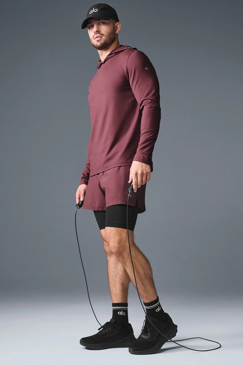 Conquer Reform Long Sleeve With Hood - Burgundy Truffle 4 Conquer Reform Long Sleeve With Hood - Burgundy Truffle - Image 4