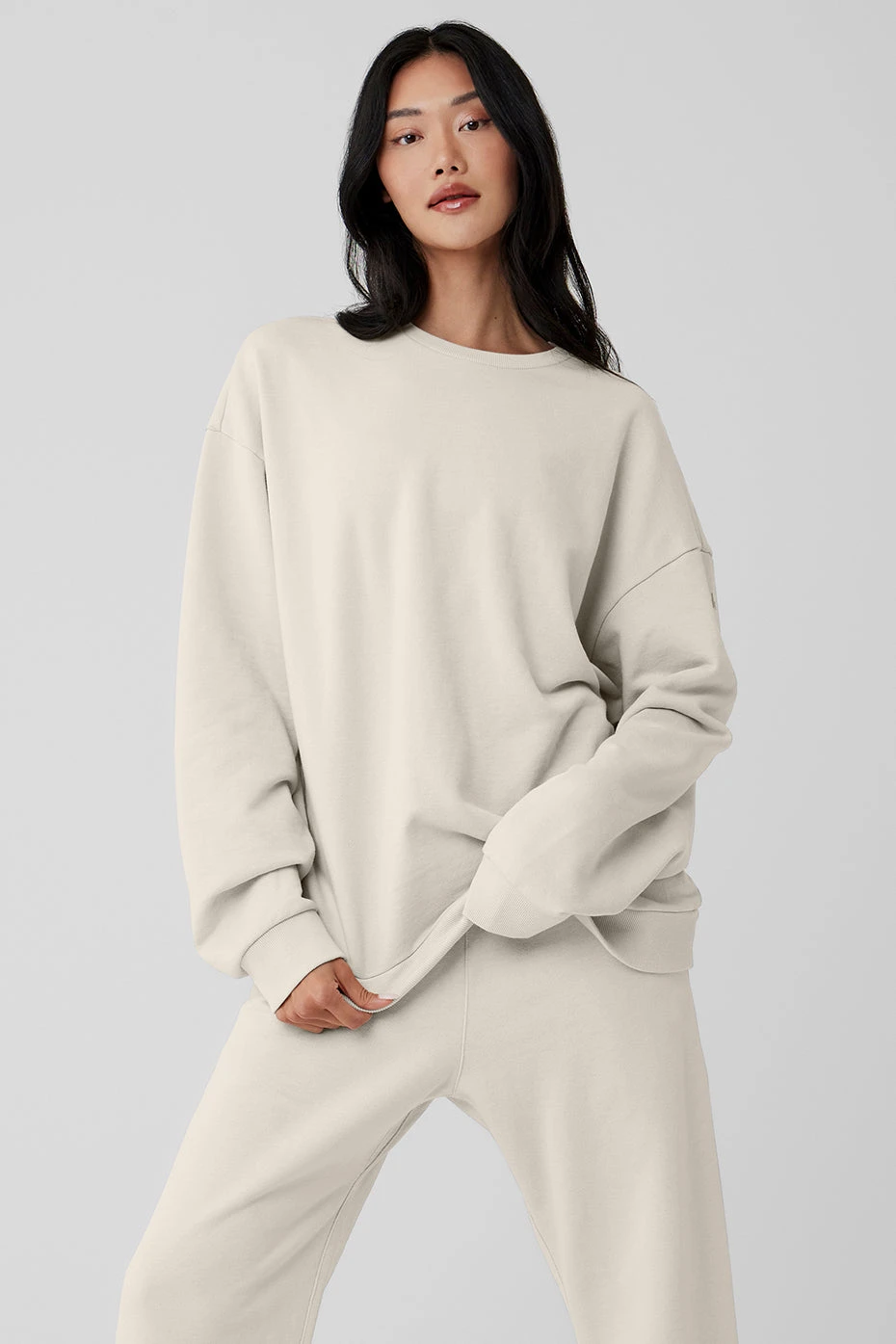 Chill Crew Neck Pullover - Bone 1 Chill Crew Neck Pullover - Bone